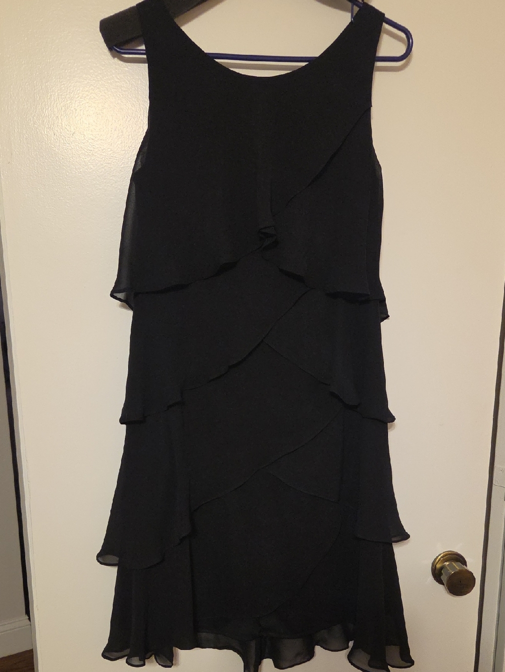 S.L. Fashions Black Evening Dress